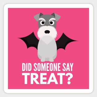 Schnauzer Halloween Trick or Treat Sticker